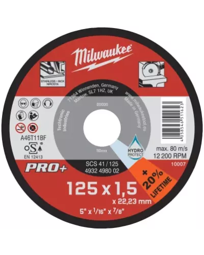 Диск отрезной по металлу SCS 41 / 125x1.5 PRO+ (заказ кратно 50шт.) (Арт. 4932498002)