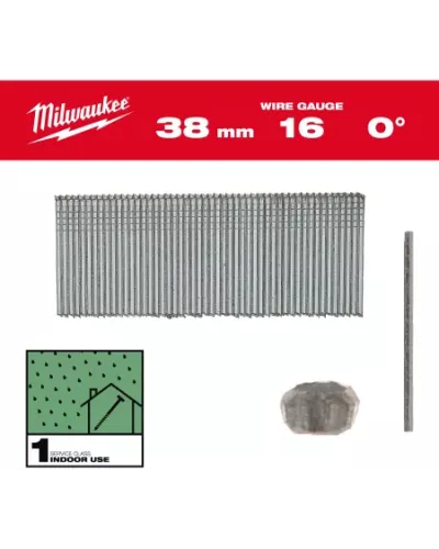 Гвозди для нейлера 16G/0°/38мм/G/SC1 (2500шт/уп) (Арт. 4932498314)