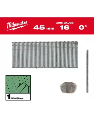 Гвозди для нейлера 16G/0°/45мм/G/SC1 (2500шт/уп) (Арт. 4932498315)