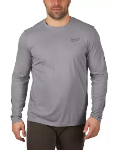 Футболка серая с длинным рукавом Milwaukee WWLSG (XL) (Арт.4933478191)