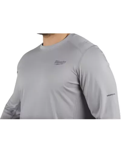 Футболка серая с длинным рукавом Milwaukee WWLSG (XXL) (Арт.4933478192)