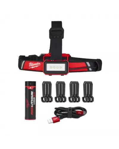 Налобный фонарь заряжаемый через USB L4 HLRP-301 Milwaukee