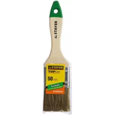 STAYER  LASUR, 50 мм, 2", смешанная щетина, деревянная ручка, для высокотекучих ЛКМ, плоская кисть (01031-50)