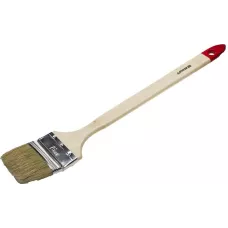 STAYER 75 мм, 3", щетина натуральная, деревянная ручка, кисть радиаторная UNIVERSAL 0111-75