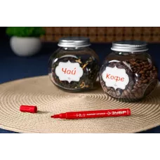 ЗУБР  МК-200 1 мм, круглый, красный, маркер-краска, Профессионал (06326-3)