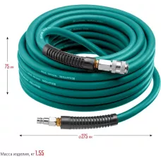 KRAFTOOL  10 м, 10х15 мм, 20 бар, Воздушный шланг с поворотными фитингами рапид (06588-10)