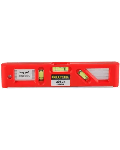 KRAFTOOL 220 мм, уровень с магнитом DIRECTOR LEVEL 1-34863-022