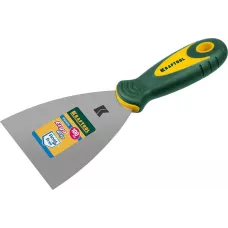 KRAFTOOL  100 мм, х-образное профилированное полотно, двухкомпонентная ручка, нержавеющий, шпатель (10035-100)