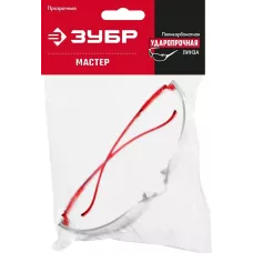 ЗУБР прозрачные, пластиковые дужки, очки защитные открытого типа 110325_z01 Мастер