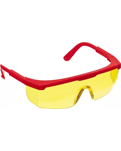 ЗУБР  СПЕКТР 5, открытого типа, жёлтые, монолинза с дополнительной боковой защитой, защитные очки (110329)