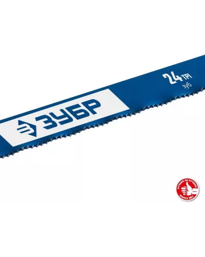 ЗУБР 24 TPI, 300 мм, 10 шт., полотно для ножовки по металлу Биметалл-24 15855-24-10_z01 Профессионал