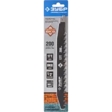 ЗУБР 200 мм, тв.зубья 17T, полотно по лёгкому бетону для сабельной электроножовки 159770-17 Профессионал