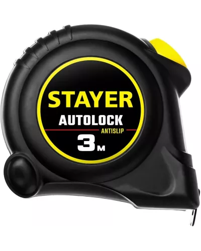 STAYER  AutoLock, 3 м х 16 мм, рулетка с автостопом (2-34126-03-16_z02)