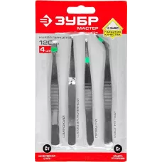 ЗУБР 120 мм, набор пинцетов 22215-H4