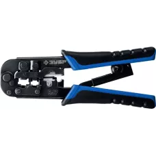 ЗУБР RJ45, RJ11/RJ12, кримпер универсальный 22650 Профессионал