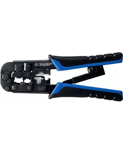 ЗУБР RJ45, RJ11/RJ12, кримпер универсальный 22650 Профессионал