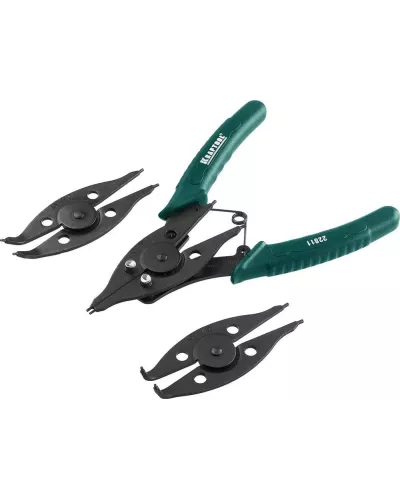 KRAFTOOL 180 мм, 3 насадки, съемник стопорных колец 12-в-1 22811