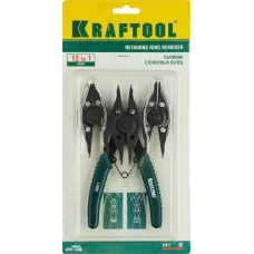 KRAFTOOL 180 мм, 3 насадки, съемник стопорных колец 12-в-1 22811