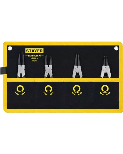 STAYER 4 шт., 160 мм, набор съемников стопорных колец 22830-H4