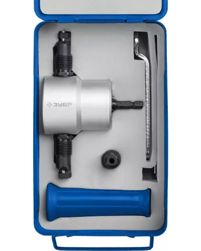 ЗУБР  Сверчок, набор в кейсе, насадка-ножницы для реза листового металла, Профессионал (23294)