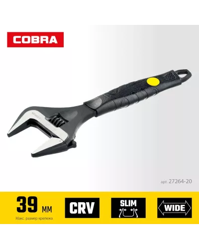 STAYER  Cobra, 200/39 мм, Разводной ключ (27264-20)