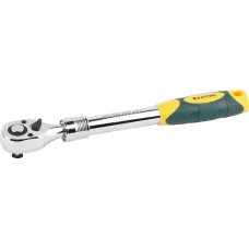 KRAFTOOL 1/2", 72 зубца, Cr-V сталь, трещотка для торцовых головок телескопическая 27798-1/2