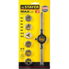 STAYER 8 предметов, набор плашек и плашкодержатель MASTER 28015-H8_z01