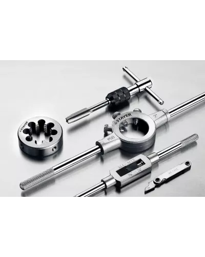 STAYER шаг метрич. резьбы 0.5-1.75 мм, шаг трубной резьбы 0.907 и 1.07 мм (27; 28 tpi), резьбомер 28041