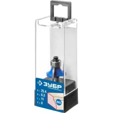 ЗУБР 25.4 x 11 мм, радиус 6.3 мм, фреза кромочная калевочная №1 28701-25.4 Профессионал