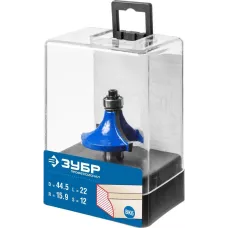 ЗУБР 44.5 x 22 мм, радиус 15.9 мм, фреза кромочная калевочная №1 28701-44.5 Профессионал