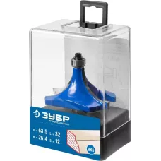 ЗУБР 63.5 x 32 мм, радиус 25.4 мм, фреза кромочная калевочная №1 28701-63.5 Профессионал