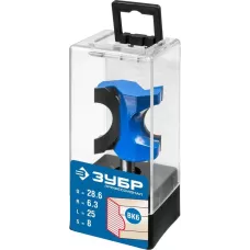 ЗУБР 28.6 x 25 мм, радиус 6.3 мм, фреза полустержневая 28723-28.6 Профессионал