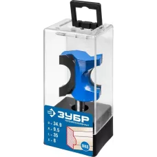 ЗУБР 34.9 x 35 мм, радиус 9.5 мм, фреза полустержневая 28723-34.9 Профессионал