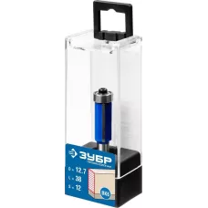 ЗУБР 12.7 x 38 мм, хвостовик 12 мм, фреза кромочная с нижним подшипником 28727-12.7-38 Профессионал