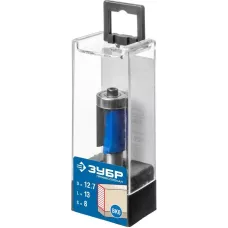 ЗУБР 12.7 x 25.4 мм, хвостовик 8 мм, фреза кромочная с нижним подшипником (3 лезвия) 28728-12.7-25.4 Профессионал