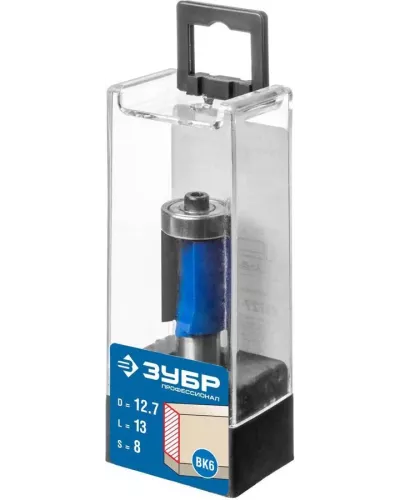 ЗУБР 12.7 x 25.4 мм, хвостовик 8 мм, фреза кромочная с нижним подшипником (3 лезвия) 28728-12.7-25.4 Профессионал