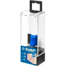 ЗУБР 22 x 22 мм, хвостовик 8 мм, фреза пазовая прямая 28753-22-22 Профессионал