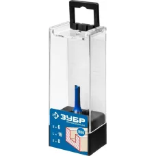 ЗУБР 6 x 16 мм, хвостовик 8 мм, фреза пазовая прямая 28753-6-16 Профессионал