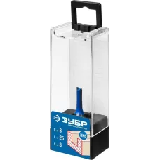 ЗУБР 8 x 25 мм, хвостовик 8 мм, фреза пазовая прямая 28753-8-25 Профессионал