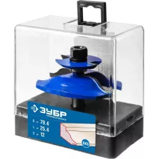 ЗУБР D=79,4 мм, рабочая длина-25,4 мм, хв.-12 мм, d-16 мм, фреза фигирейная двухсторонняя 28763-79.4