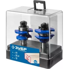 ЗУБР рабочая длина-25,4 мм, хв.-12 мм, d-22 мм, D= 41 мм, набор фрез рамочных №2, 28772-41.3-H2