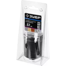 ЗУБР Ø 57 мм, твердосплавные резцы, коронка 29514-57 Профессионал