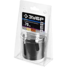 ЗУБР Ø 70 мм, твердосплавные резцы, коронка 29514-70 Профессионал