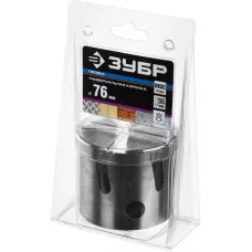 ЗУБР Ø 76 мм, твердосплавные резцы, коронка 29514-76 Профессионал