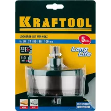 KRAFTOOL  68-74-80-90-100мм, 5 шт., сегментная, пила наборная по дереву 29584-H5-32