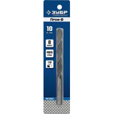 ЗУБР Ø 10 x 133 мм, сталь Р6М5, класс В, сверло по металлу 29621-10 Профессионал