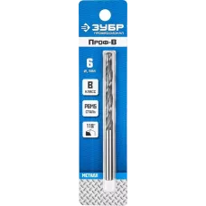 ЗУБР Ø 6 x 93 мм, сталь Р6М5, класс В, сверло по металлу 29621-6 Профессионал