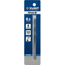 ЗУБР Ø 6.5 x 101 мм, сталь Р6М5, класс В, сверло по металлу 29621-6.5 Профессионал