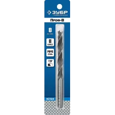 ЗУБР Ø 8 x 117 мм, сталь Р6М5, класс В, сверло по металлу 29621-8 Профессионал