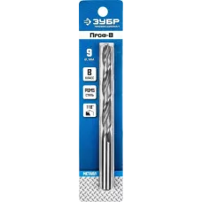 ЗУБР Ø 9 x 125 мм, сталь Р6М5, класс В, сверло по металлу 29621-9 Профессионал